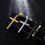pendientes unisex colgante tuerca negro 4