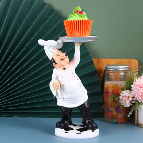 miniatura de chef en resina con , 1 2