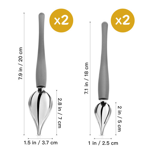 4 . cucharas acero inoxidable para decorar postres y chocolate 1