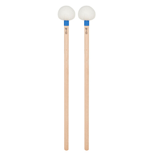 2 unidades de baquetas de fieltro con mango de madera para percusión