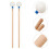 2 unidades de baquetas de fieltro con mango de madera para percusión 4