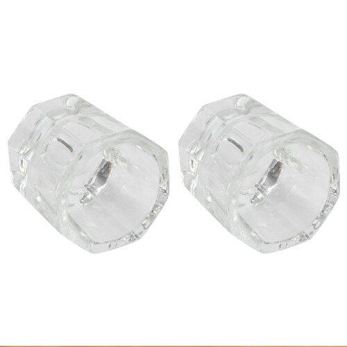 2 . tazas de cristal para y de
