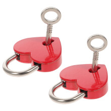 2 sets mini hartvormige hangsloten met sleutel voor