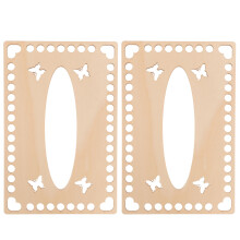 2 unidades base fondo ondulada madera para cestas de ganchillo diy