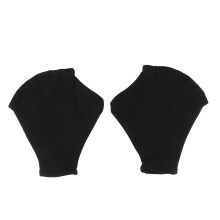 par de guantes de natación con aletas para entrenamiento y negro