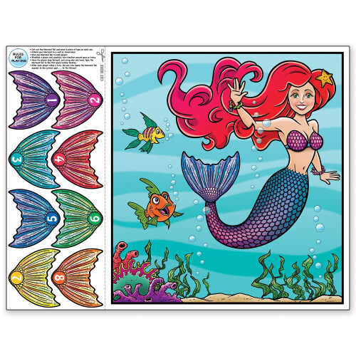Pin The Tail On The Mermaid Game - 1 Pc