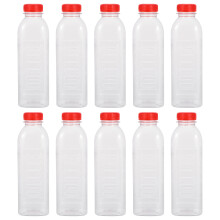 10 plásticas desechables de 500 ml con , transparentes