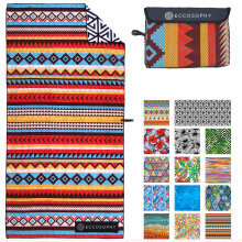 ECCOSOPHY Mikrofiber strandh?ndkl?de - Sandfri h?ndkl?der er hurtigt?rrende Letv?gts Superabsorberende - perfekt poolrejser Cruise Camping Essent
