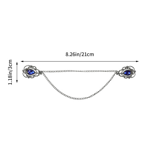 2 . collar de gemas y prendedores para traje con 1