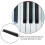 6 teclas piano plástico negras para reparación 9