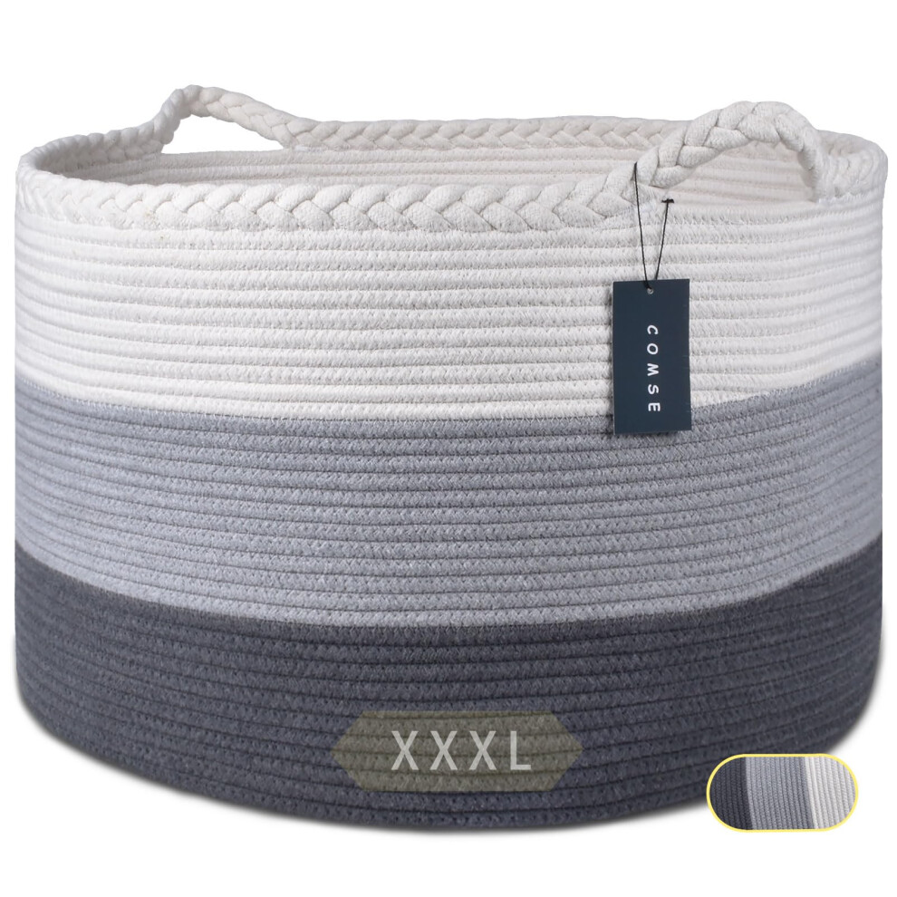 Extra Large Blanket Basket, Storage Basket, Rope Laundry Basket, 55 X 35 Cm, Cotton Rope Basket, Xxxl Laundry Basket, Toy Basket, Woven Basket, Comse