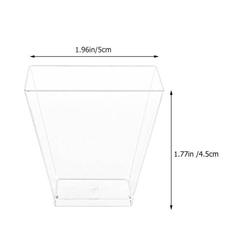 100 Unidades Tazas Transparentes Para Y Postres 1