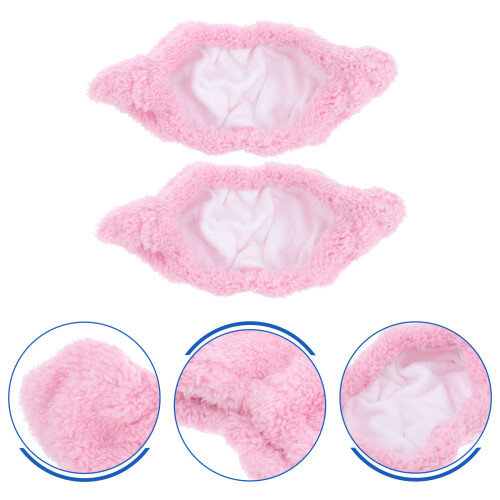 elástica de peluche para l rosa 1