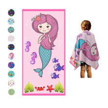 Mikrofaser-Strandtuch fr Kinder  dnn und gro (76,2 x 152,4 cm)  Meerjungfrau  saugfhige, schnell trocknende, sandfreie, leichte Handtuchde