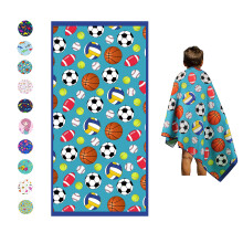Mikrofaser-Strandtuch fr Kinder  dnn und gro (76,2 x 152,4 cm)  Sportblle  saugfhige, schnell trocknende, sandfreie, leichte Decke  Klei