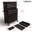 AREBOS AREBOS 9-Drawer Combo Tool Cabinet Garage Tool Chest with Wheels Workshop Tool Storage Lockable Black 9
