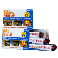 Pull Start Fire Iniciador de Fogo com Corda | Sem Fósforos, Fogo em Segundos | Para Fogueiras, Churrasqueiras, lareiras