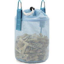 MinYee Mesh Clothespin Bag for Clothesline Outdoor Multiple Hanging Methods Clothes Pin Bag with Drawstring Closure Ventilation and Moisture Resist