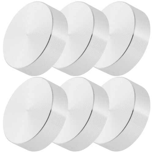 6 uds. adaptador discos con tapas cristal para mesas de