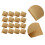 100 . papel kraft 13x13 cm triangular para sándwiches y donuts caqui 11