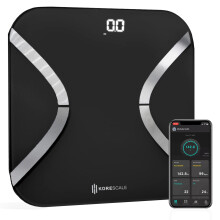 Bαscula inteligente digital Korescale Gen2 con IMC Grasa corporal Masa muscular Peso | Analizador de composiciσn Bluetooth de bαsculas de baρo de