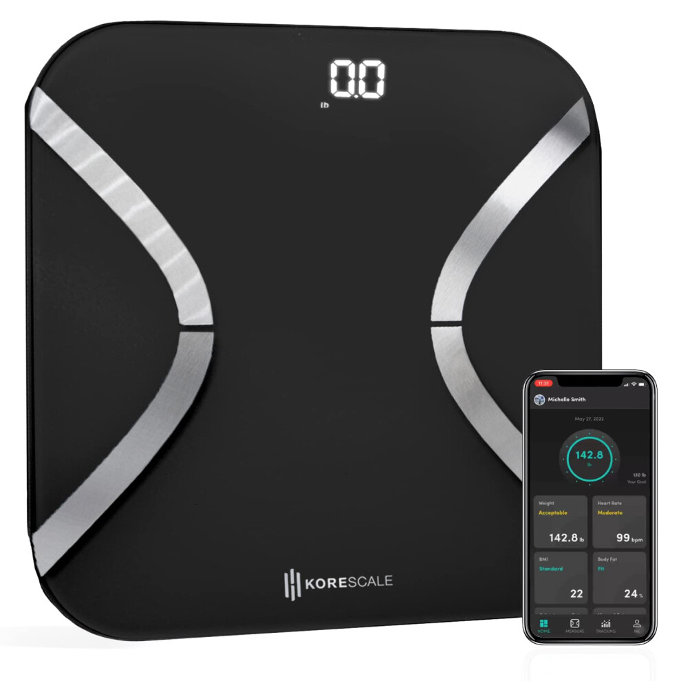 Korehealth Korescale Gen2 Digital Smart Scale With Bmi Body Fat Muscle Mass Weight | Highly Accurate Bathroom Scales Bluetooth Composition Analyzer | Compat