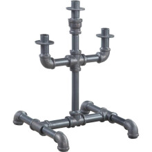 ACME Brantley Pipe Design kandelaar met metalen frame in zandgrijs