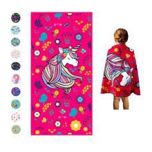 Mikrofaser-Strandtuch fr Kinder  dnn und gro (76,2 x 152,4 cm)  Einhorn-Pink  saugfhig, schnell trocknend, sandfrei, leicht  Kleinkinder,