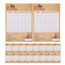 30 cartes évaluation vin, notation aveugle, , 18 x 12,6 cm