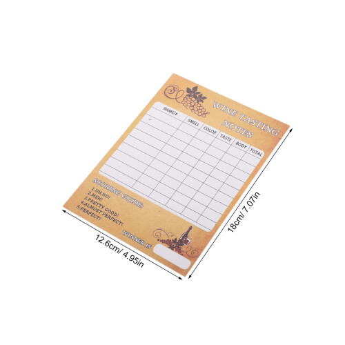 30 cartes évaluation vin, notation aveugle, , 18 x 12,6 cm 2