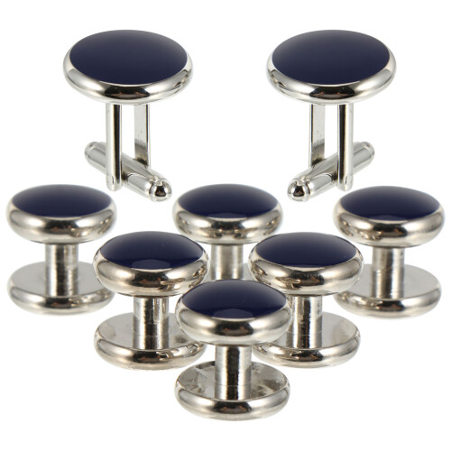 lot de 8 boutons de manchette ronds style pour