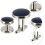 lot de 8 boutons de manchette ronds style pour 4