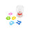 6 embouts silicone pour verre, colorés, idéal 1