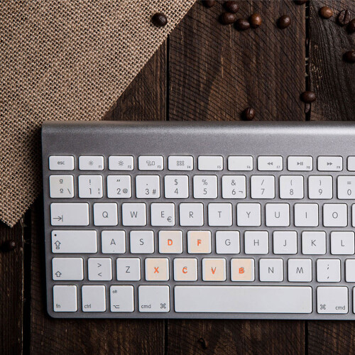 2 autocollants clavier anglais lettres remplacement portable 2