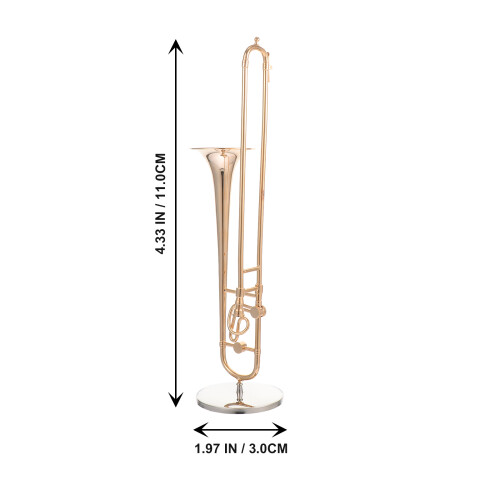 trombone en 1 pièce décor bureau instrument miniature 1