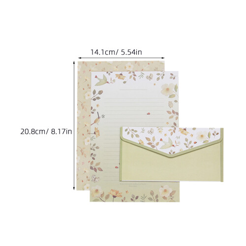 5 Ensembles 45 Pièces À Lettre Et Enveloppe Fleurs Écritoire 1