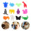 12 pièces de marqueurs de verre en silicone forme animaux 4