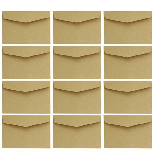 100 kraft vintage vides pour notes miniatures