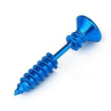 Pair Of Screw Earrings Stainless Steel Punk Screw Spike Rivet Nail