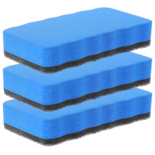 3pcs Dry Erase Eraser Blue Eva Washable For Classroom Use