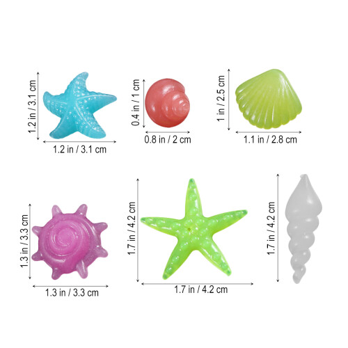 60 Pcs Decorative Pebbles Luminous Stone Decoration Glow Cobblestone 1