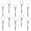 10Pcs Durable Silver Screwdrivers Repair Kit 9