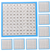 10 Sheets Math Hundred Boards Numbers For Classroom Wall Child
