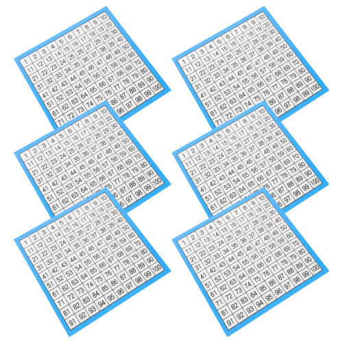 10 Sheets Math Hundred Boards Numbers For Classroom Wall Child 2