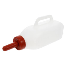 1Stk Weiche Silikon-Haustiertränke, Kunststoff Milchflasche Weiß