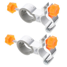 2Pcs Silver Aluminum Folding Umbrella Holders for Fishing Outdoor