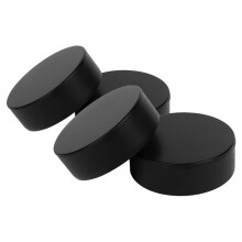 Ice Hockey Sports Puck Replacement Pu Black 4pcs