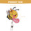 bee pattern badge clip name card holder portable buckle 3