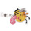 bee pattern badge clip name card holder portable buckle 4