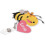 bee pattern badge clip name card holder portable buckle 10